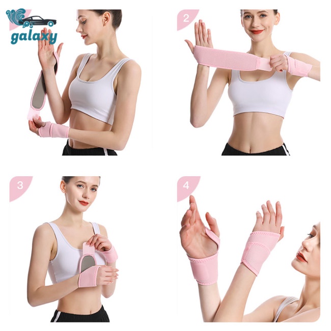 Galaxy 1 Cặp Đai Quấn Cổ Tay Thoáng Khí Điều Chỉnh Được Kèm Miếng Dán Ma Thuật Hỗ Trợ Giảm Đau Khớp