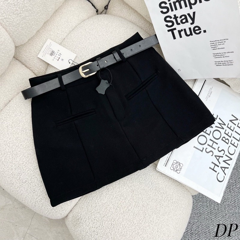 QUẦN GIẢ VÁY TẶNG KÈM BELT chất tuyết mưa
