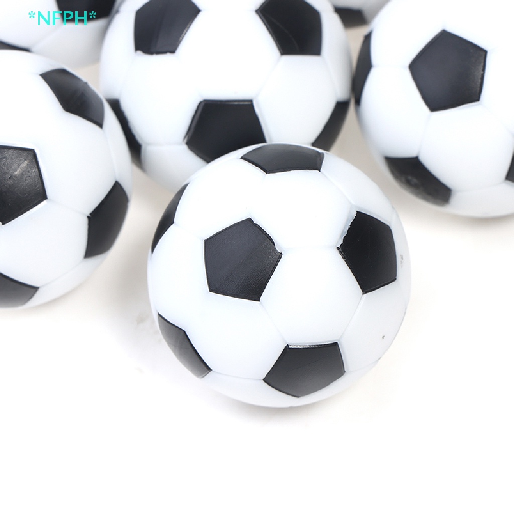 Set 6 Quả Bóng Đá Mini Bằng Nhựa Màu Trắng Đen 32mm Mới