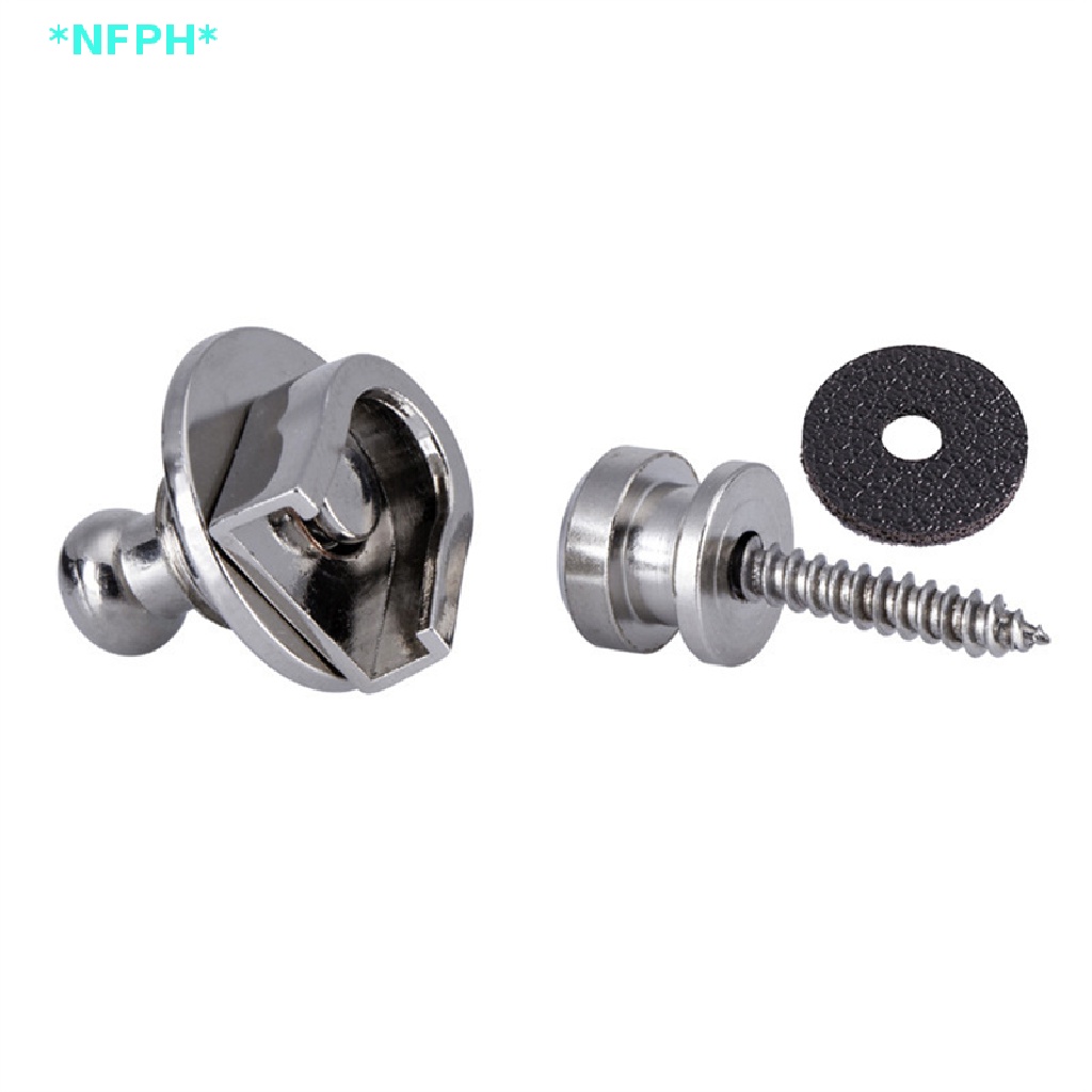 Bộ Khóa Dây Đeo Đàn Guitar Bass Bằng Kim Loại Chống Rơi Mới