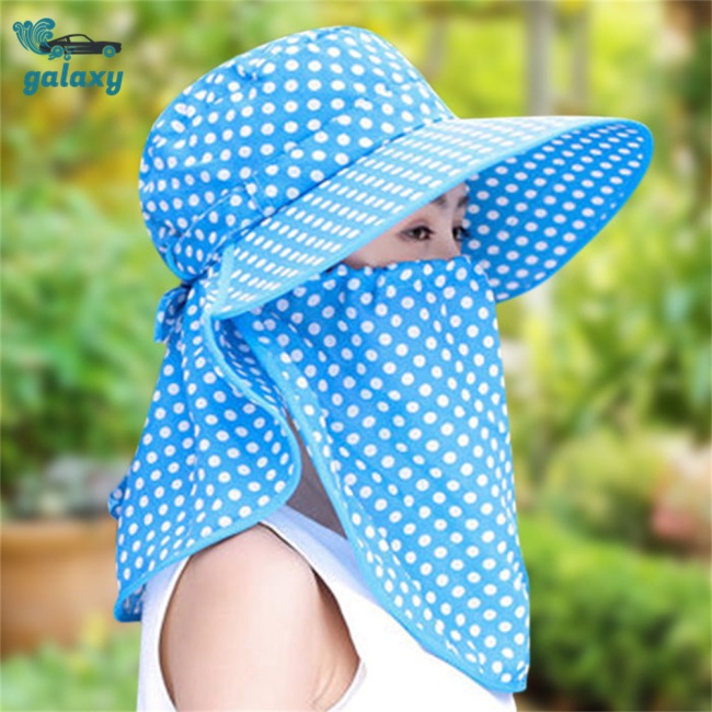 Galaxy Mũ Chống Nắng Chống Tia uv Chắn Gió Kèm Mặt Nạ Che Mặt Tiện Dụng
