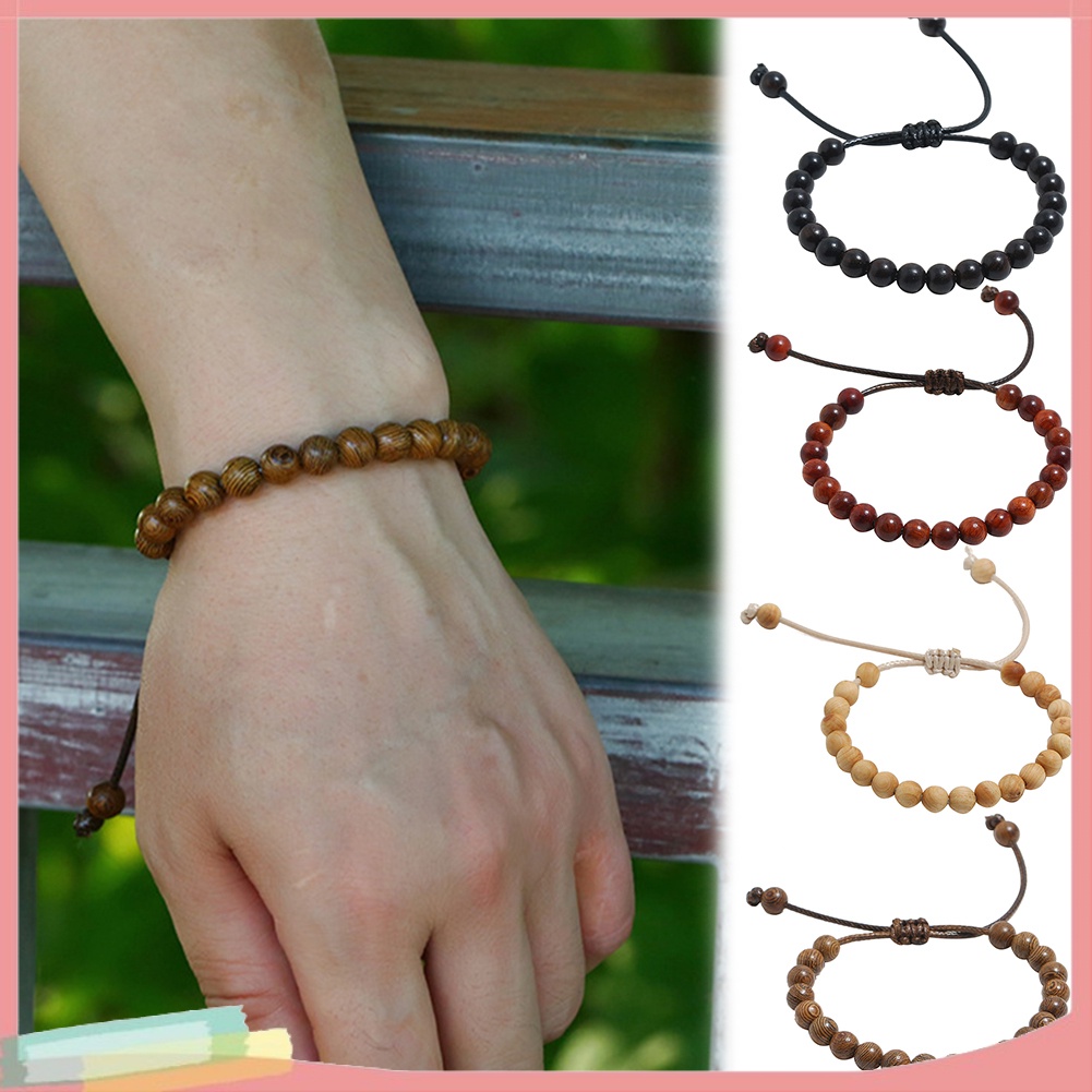 Vòng Tay Chuỗi Hạt Gỗ Thời Trang Cho Nam Và Nữ