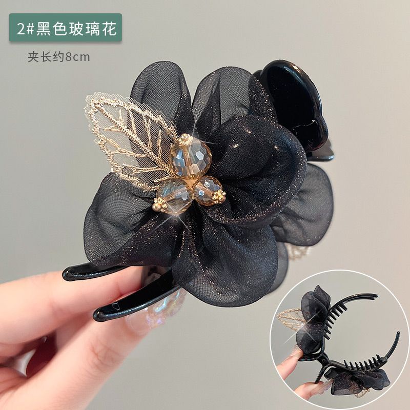 Kẹp Tóc Lưới Hoa Đơn Giản Thanh Lịch Mùa Hè Cho Nữ