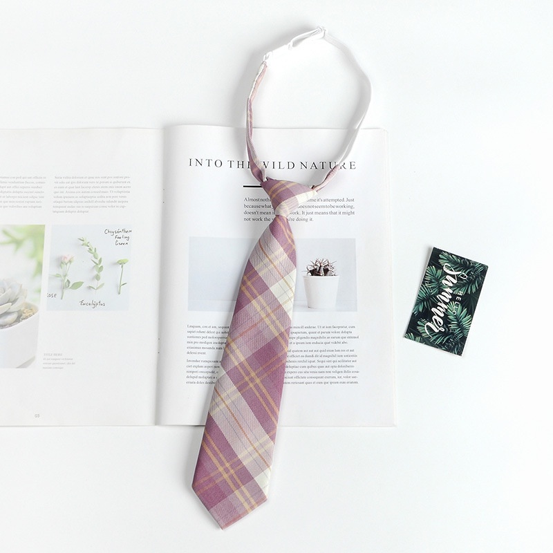 Cà Vạt Nơ Sọc Ca Rô Thời Trang Nhật Bản Cá Tính Cho Nam Nữ