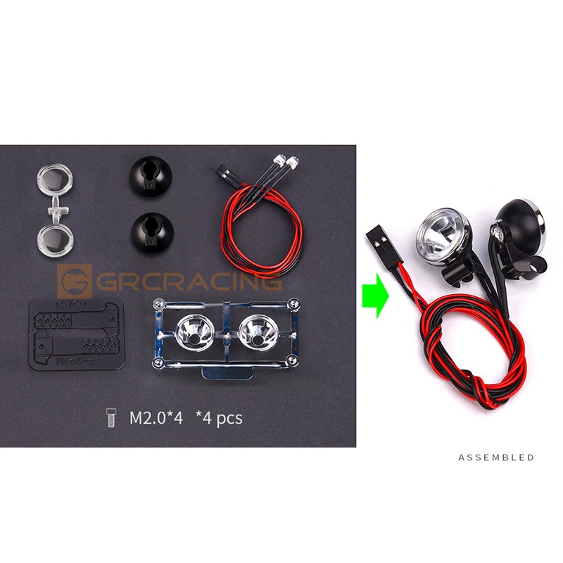 1 Bộ Đèn Pha LED Cho Xe Điều Khiển Từ Xa Traxxas TRX4 Defender Bronco TRX6 G63 AXIAL SCX10 RC4WD D90 1 / 10