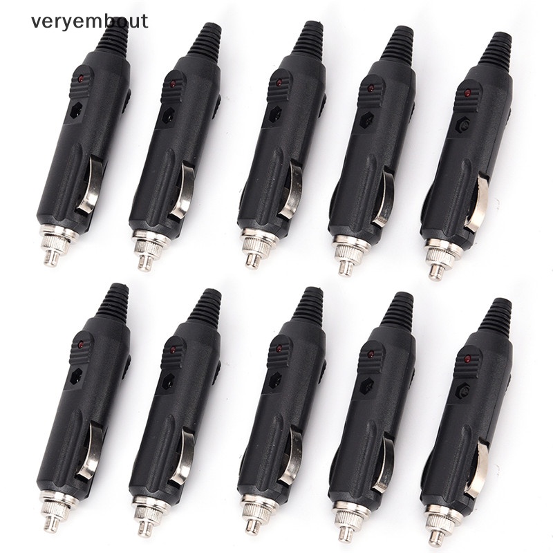 Set 5 Đầu Nối Ổ Cắm Và Cầu Chì Đèn LED Đỏ 12V Mới Cho Xe Hơi