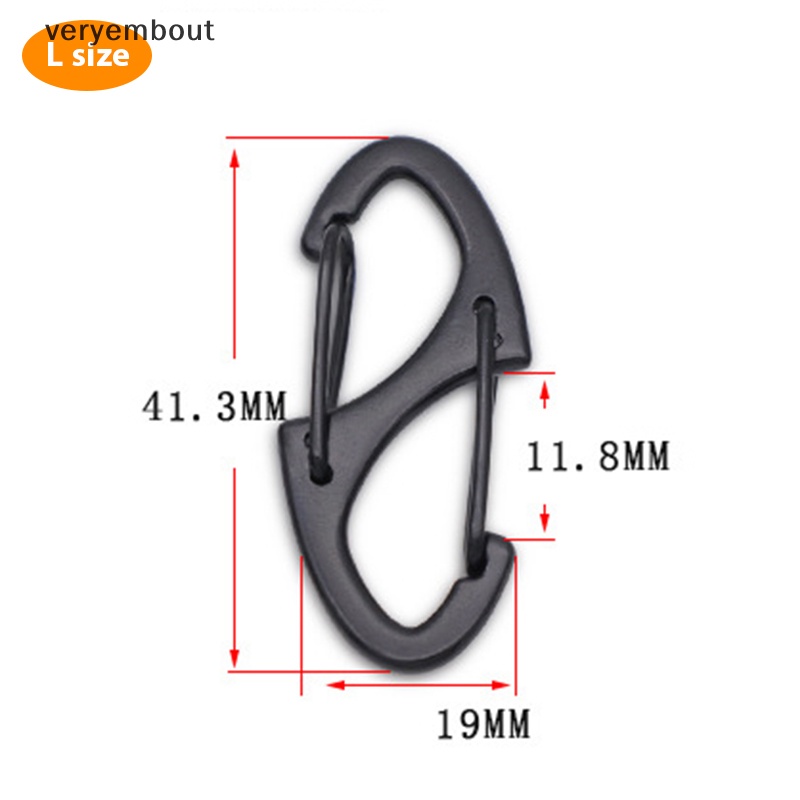 Set 10 Móc Khóa Chữ S Bằng Thép Không Gỉ Tiện Lợi Khi Đi Cắm Trại