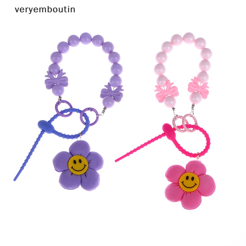 Móc Khóa Hình Bông Hoa Cười Màu Sắc Ngọt Ngào Dễ Thương