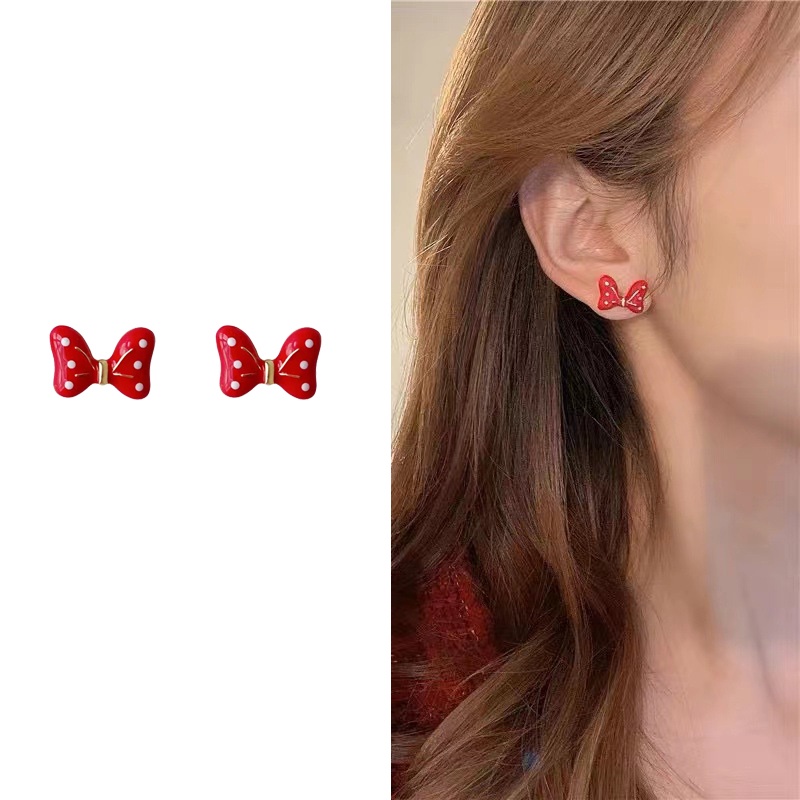 Bông Tai Hình Nơ Bằng Kim Loại Sang Trọng Cho Nữ 2023