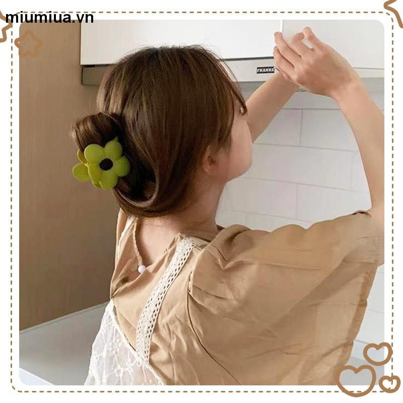 miumiuaKẹp Tóc Hình Hoa Nhiều Màu Sắc Phong Cách Hàn Quốc Thời Trang Cho Nữ