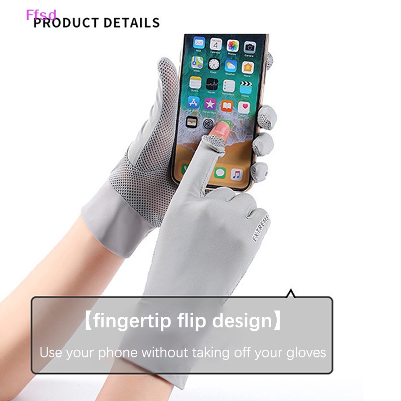 Găng Tay Lưới Lụa Lạnh Mỏng Chống Tia UV Thời Trang Mùa Hè Cho Nữ