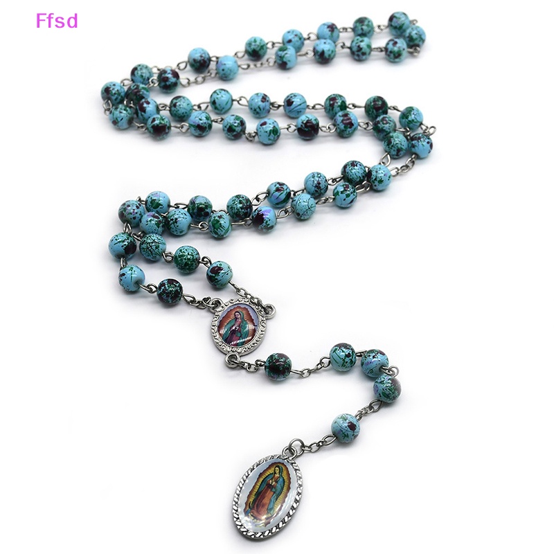 {Ffsd} Mặt Vòng cổ Thời Trang Guadalupe Virgin Rosary Công Giáo Làm Quà Tặng Bán Chạy