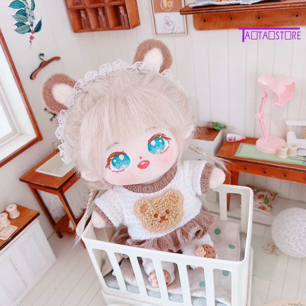 Búp Bê Nhồi Bông Đồ Chơi Hình Gấu Mềm 20cm