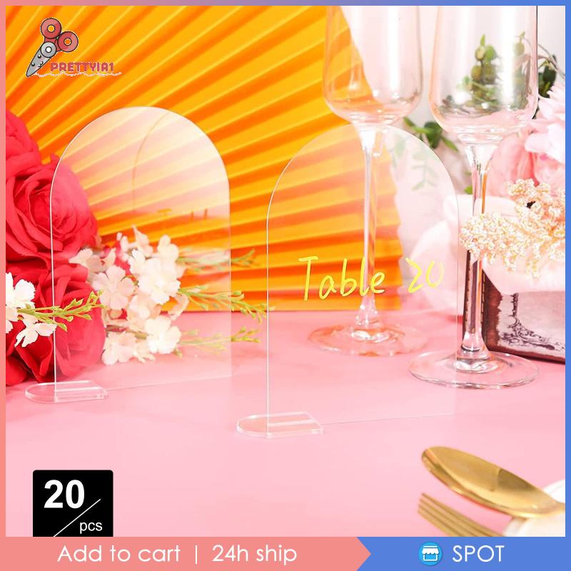 Giá Đỡ Biển Báo Bằng Acrylic DIY Prettyia1 Trang Trí Tiệc Cưới