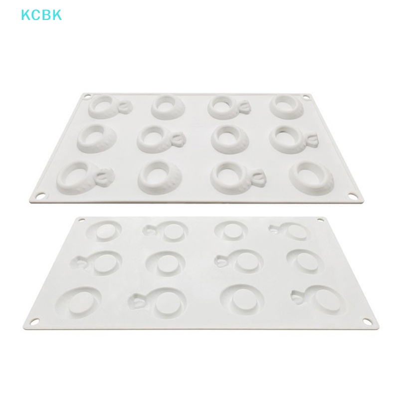 1 Khuôn Silicone 12 Ô Tự Làm Bánh Mousse Tiện Dụng