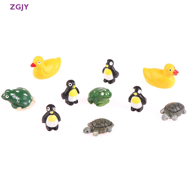 Set 10 Tượng Rùa Mini Bằng Nhựa Resin Thủ Công Dễ Thương ZGJY Mới