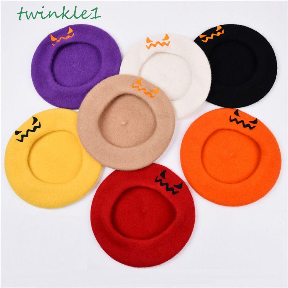 Mũ Họa Sĩ Giữ Ấm Mùa Đông Thêu Hình Mắt Sáng Tạo Phong Cách Halloween Cho Người Lớn Và Trẻ Em