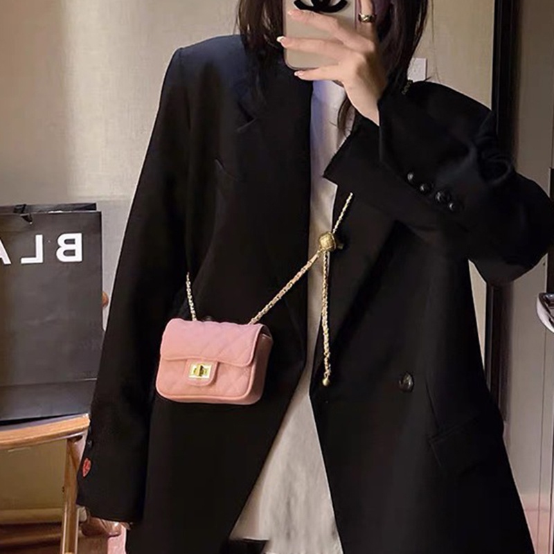 Túi Đeo Chéo Chuỗi Hạt Hình Thoi mini Đơn Giản Thời Trang Cho Nữ