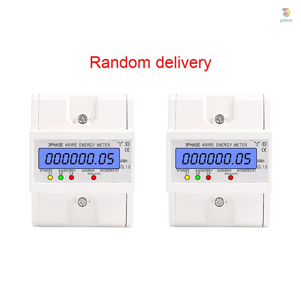 Đồng Hồ Đo Năng Lượng Mặt Trời 3 Pha 4 Dây 220 / 380V 5-80A Màn Hình LCD