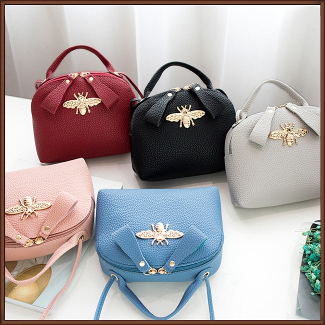 Túi Xách Đeo Vai Họa Tiết Chú Ong Dễ Thương Thời Trang Cho Nữ