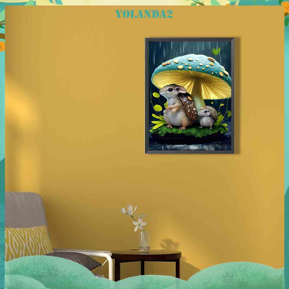 Tranh Đính Đá Kim Cương Toàn Bộ 5D DIY Hình Vẽ Sóc Trang Trí Nhà Cửa