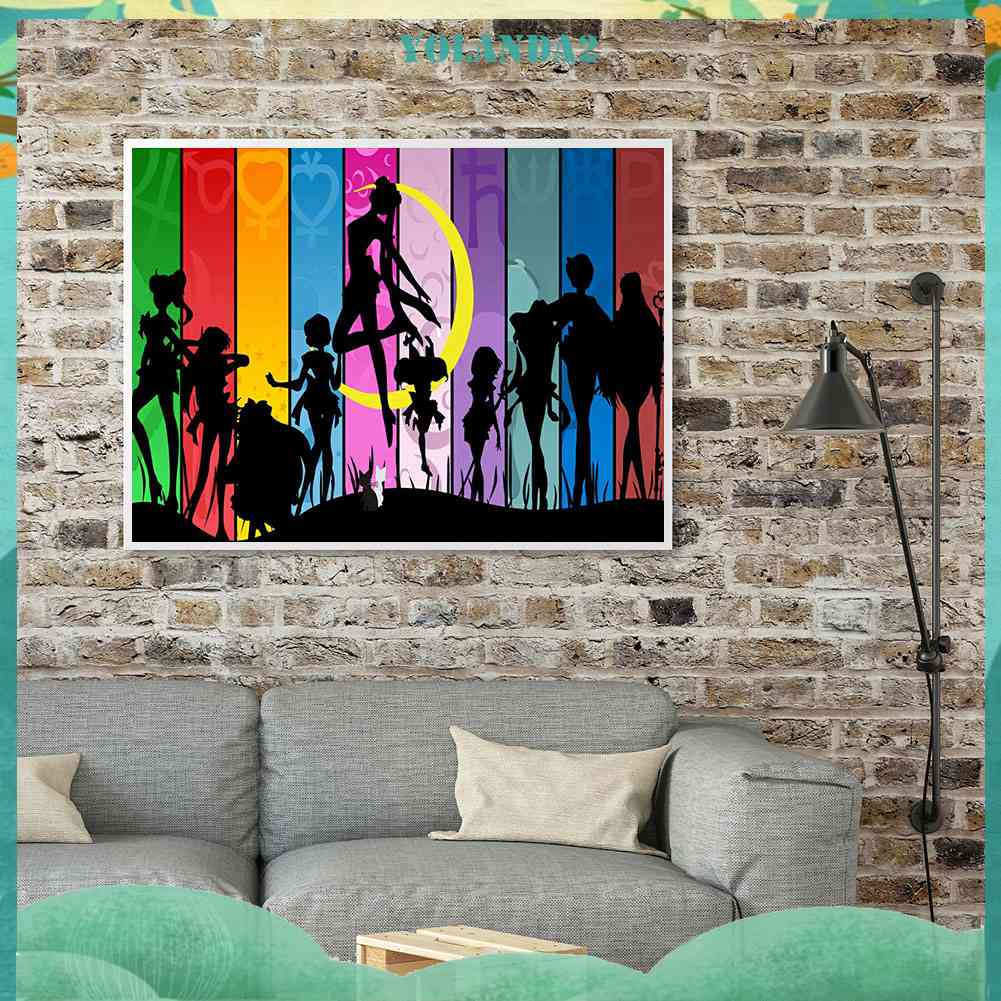 Bộ Tranh Đính Đá 5D Họa Tiết Hoạt Hình Độc Đáo DIY Dùng Trang Trí Nhà Cửa