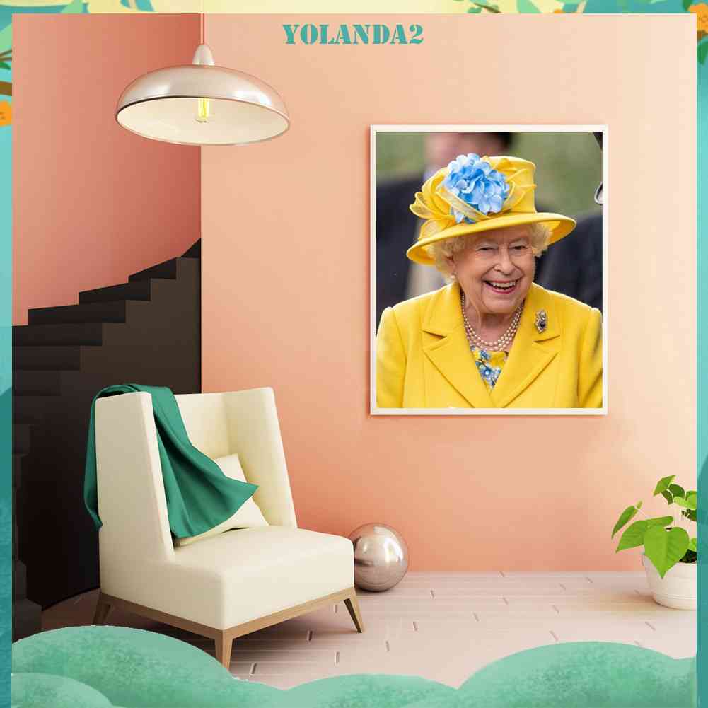 Bộ Tranh Đính Đá 5D Toàn Diện Họa Tiết Hoàng Hậu Anh Quốc Độc Đáo DIY Dùng Trang Trí