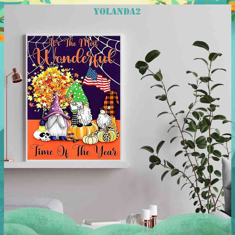 Tranh Đính Đá Kim Cương Toàn Bộ 5D DIY Hình Vẽ Bí Ngô