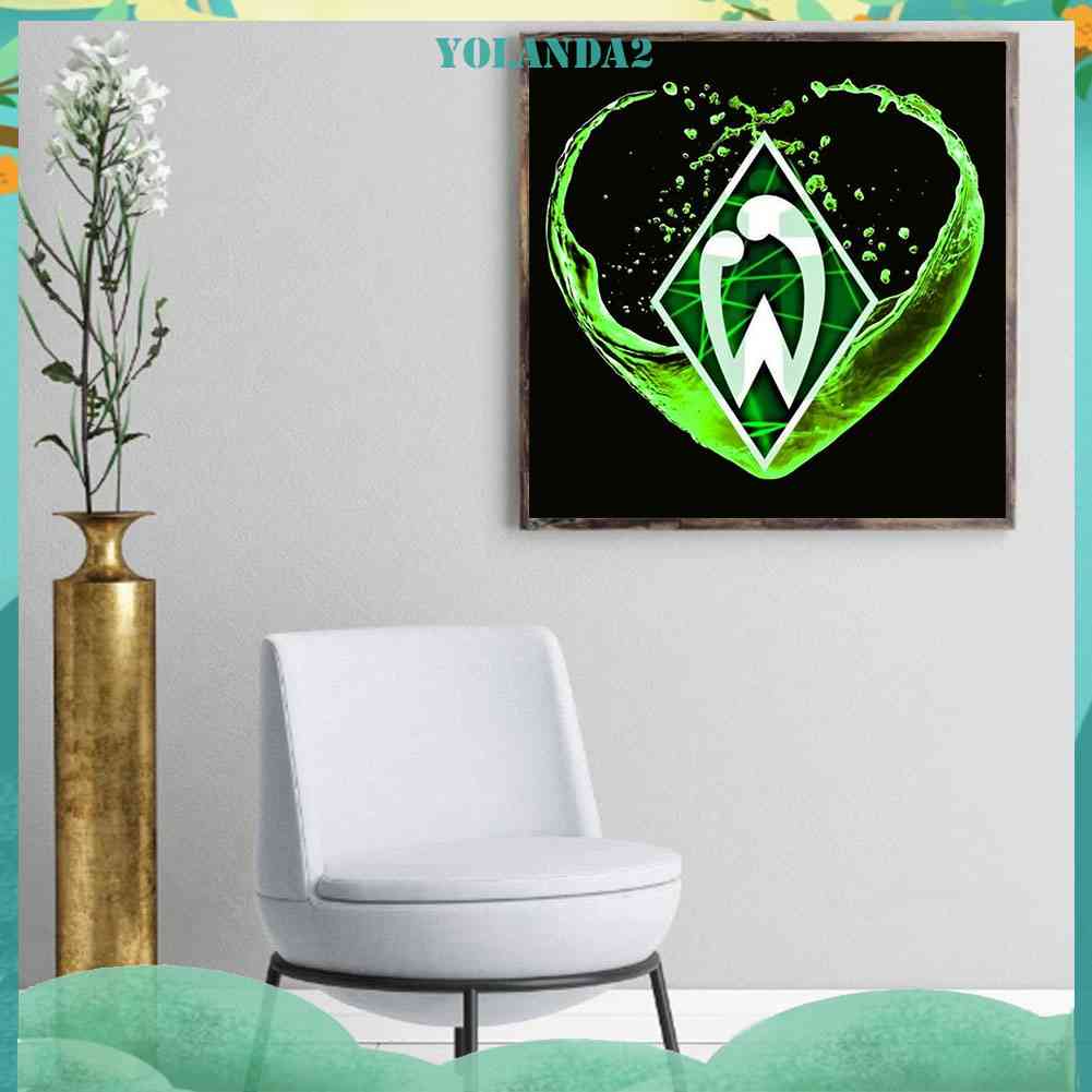 Tranh Đính Đá Kim Cương Toàn Diện Hình Logo Đội Bóng Bremen