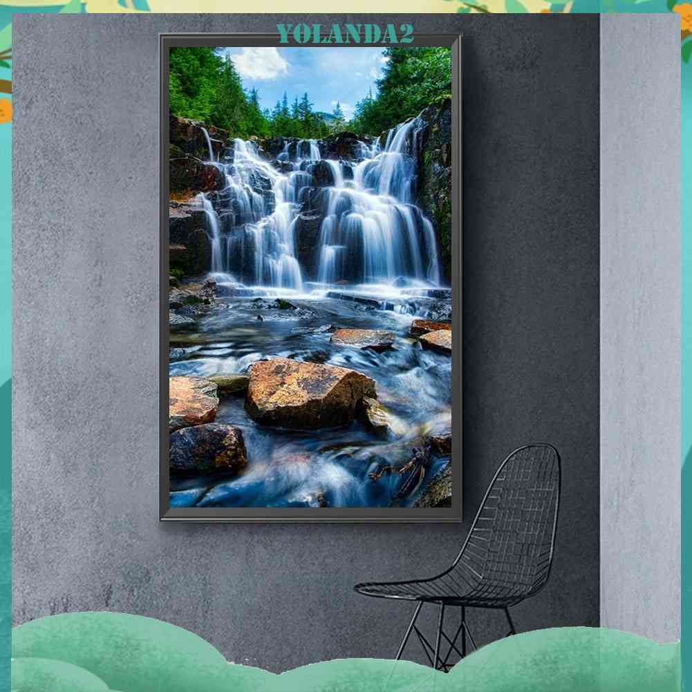 Tranh Đính Đá Kim Cương Toàn Bộ 5D DIY Hình Vẽ Núi Rơi