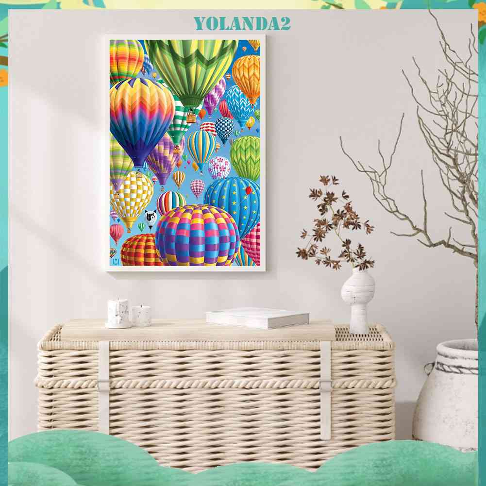 Tranh Đính Đá Kim Cương Toàn Bộ 5D DIY Hình Khinh Khí Cầu