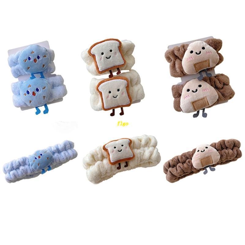 Flgo Băng Đô Rửa Mặt / Cổ Tay Dạng Lỏng Ngăn Ngừa Tràn Kiểu Dáng Dễ Thương