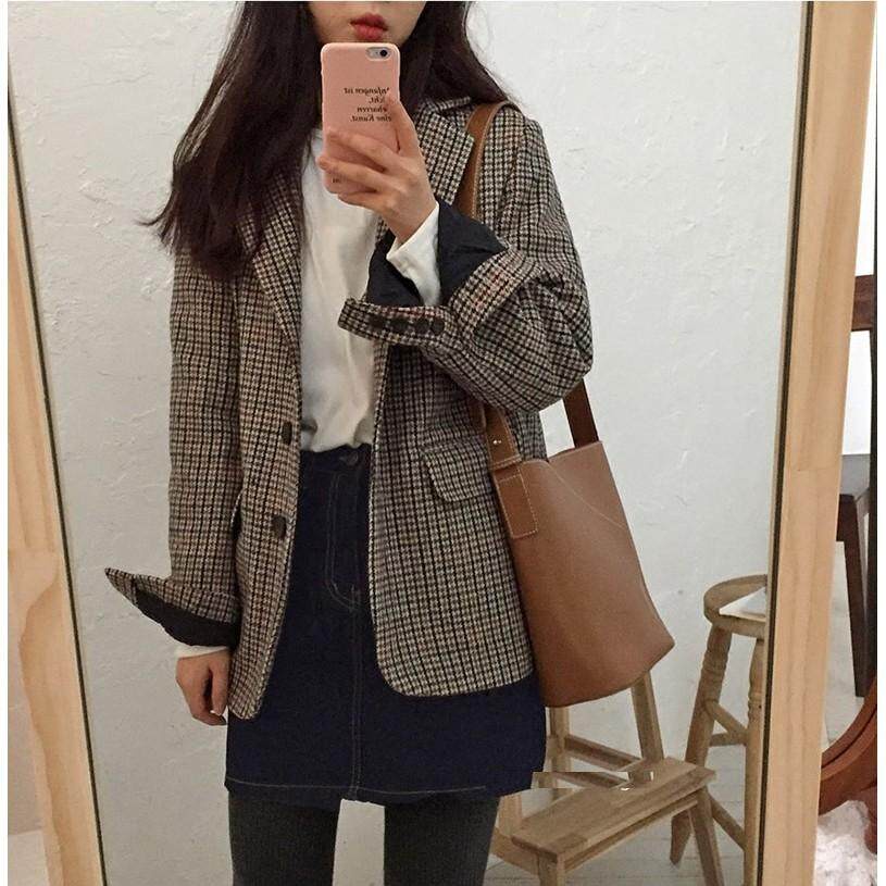 Túi Đeo Vai Có Khóa Họa Tiết Khảm Đá Kiểu Retro