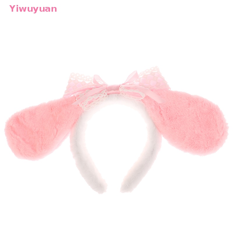 &lt; Yiwuyuan &gt; Băng Đô Cài Tóc Hình Tai Cún Hoạt Hình Bằng Lông Nhung Dễ Thương Phụ Kiện Làm Quà Tặng Mới