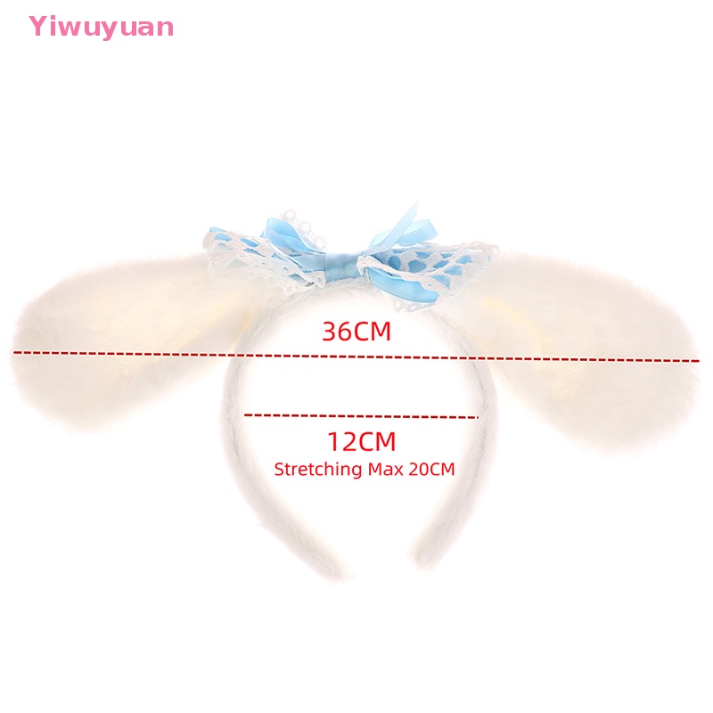 &lt; Yiwuyuan &gt; Băng Đô Cài Tóc Hình Tai Cún Hoạt Hình Bằng Lông Nhung Dễ Thương Phụ Kiện Làm Quà Tặng Mới