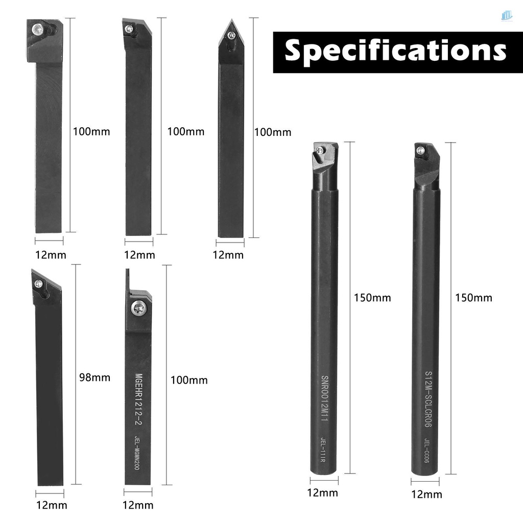 Bộ 7 Giá Đỡ Bằng Thép Đường Kính 12mm Chuyên Dụng Cho Máy Tiện (s2mwvn) (s2mwvn)