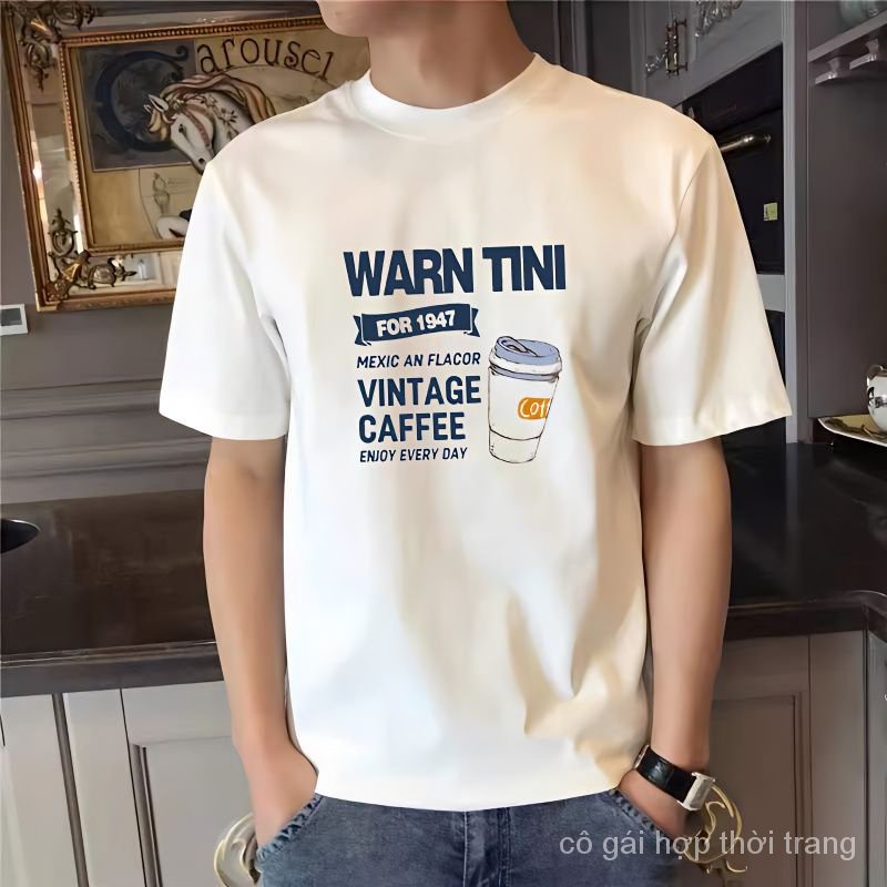 Áo Thun Cotton Tay Ngắn Dáng Rộng Thời Trang Mùa Hè 2023 Cho Nam