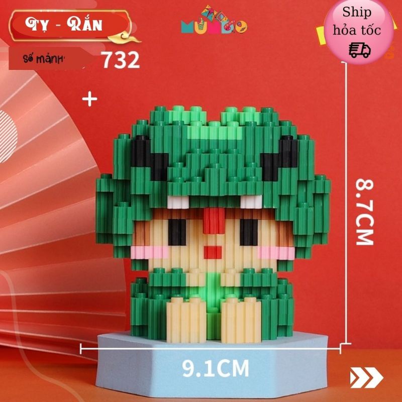 Lego Lắp Ráp 3D Mini 12 Con Giáp