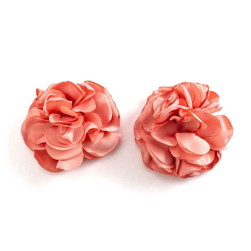 ✿ Phụ Kiện Trang Trí Giày Cao Gót Bằng Vải Đính Hoa Có Thể Tháo Rời