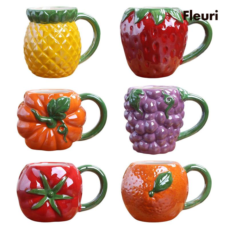 Cốc Sứ Uống Cà Phê Siêu Bền In Họa Tiết Dễ Thương Tiện Dụng