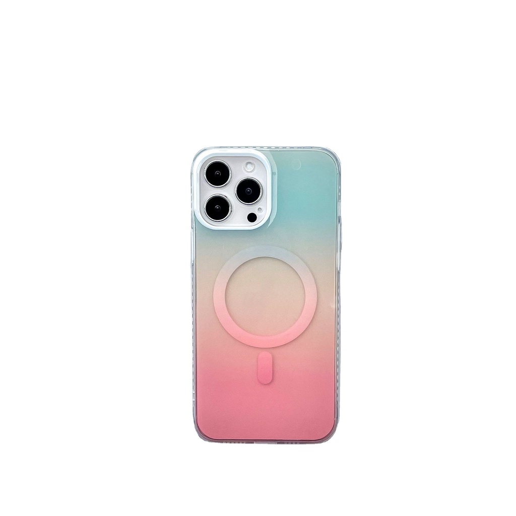 Ốp Điện Thoại Nam Châm Chống Rơi Màu Gradient Cho IPhone 14 PRO Max 14Plus 13 PRO 12 11