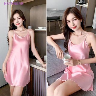 Đầm ngủ lụa hai dây mỏng gợi cảm cho nữ