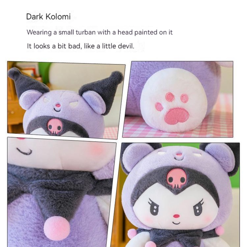 Búp Bê Nhồi Bông Kuromi Khổng Lồ Màu Tím Đậm 50cm Làm Quà Tặng Sinh Nhật / Lễ Tình Nhân Cho Bé
