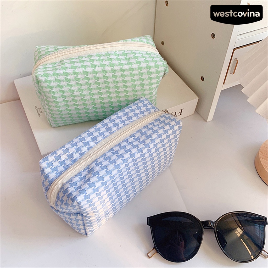 [COD]♪Túi Đựng Đồ Trang Điểm / Mỹ Phẩm Khóa Kéo Đa Năng Màu Sắc Ngọt Ngào Thời Trang