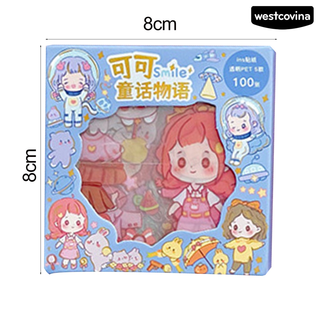 [COD]♪Hộp 100 Miếng Dán Hoạt Hình Dễ Dàng Mang Theo