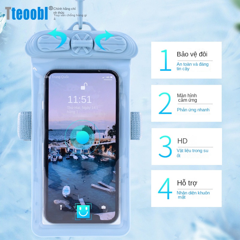 Túi Đựng Điện Thoại Di Động Trong Suốt Chống Thấm Nước Tiện Dụng