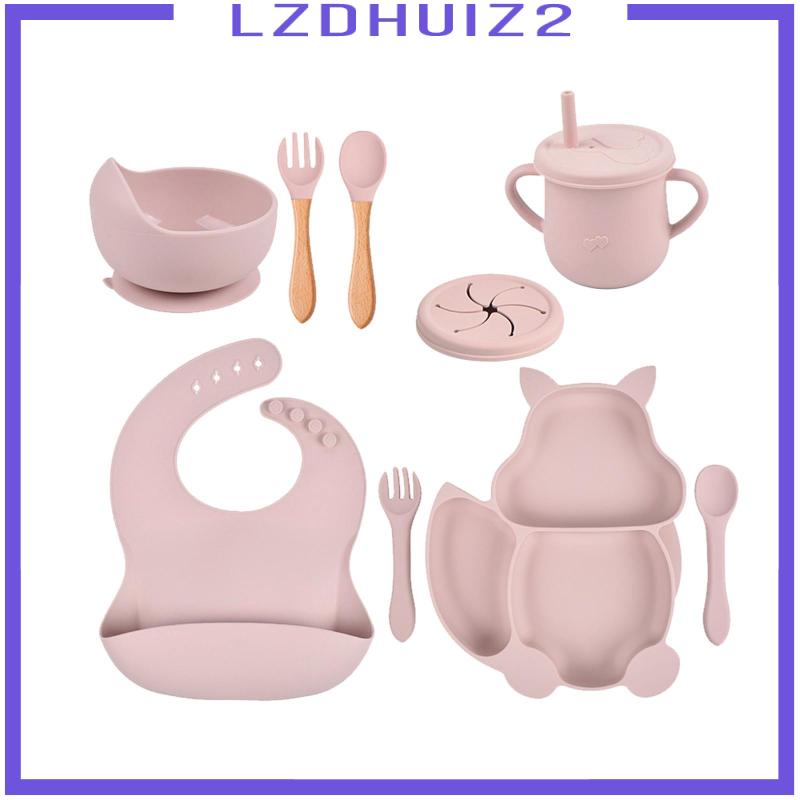 Bộ Tô + Muỗng + Nĩa Bằng Silicone Chống Thấm Nước Tiện Dụng