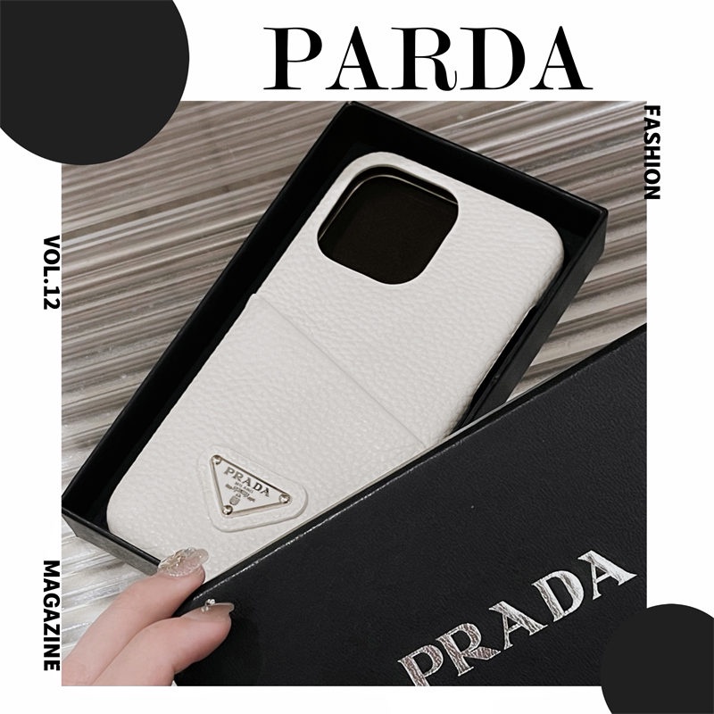 Ốp Điện Thoại Da In Logo Prada Thời Trang Cho iPhone 14 Pro Max 14 Plus 13 12 Pro 13pro 14pro 14promax 13promax 12promax