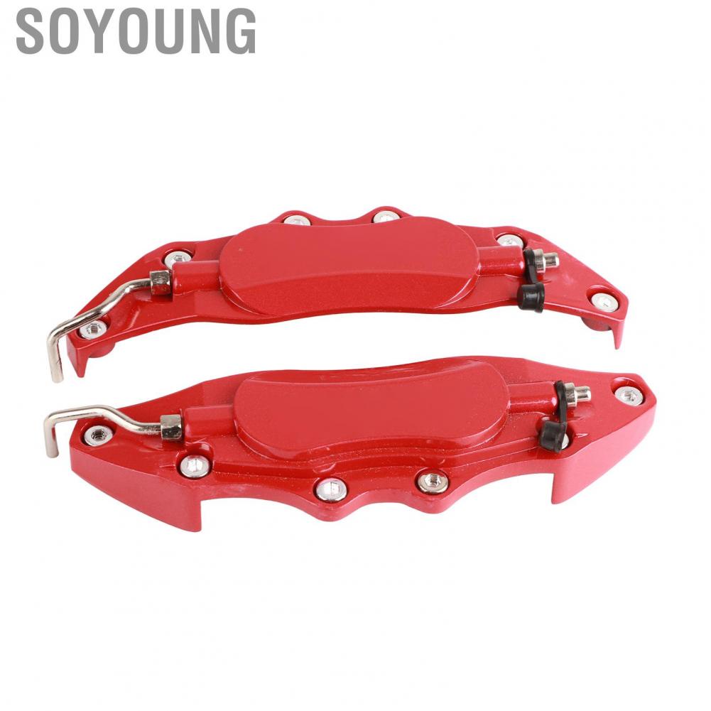 Soyoung Universal Caliper Covers Strong Strength Aluminum Alloy Brake Protector Cover for Car Red Small