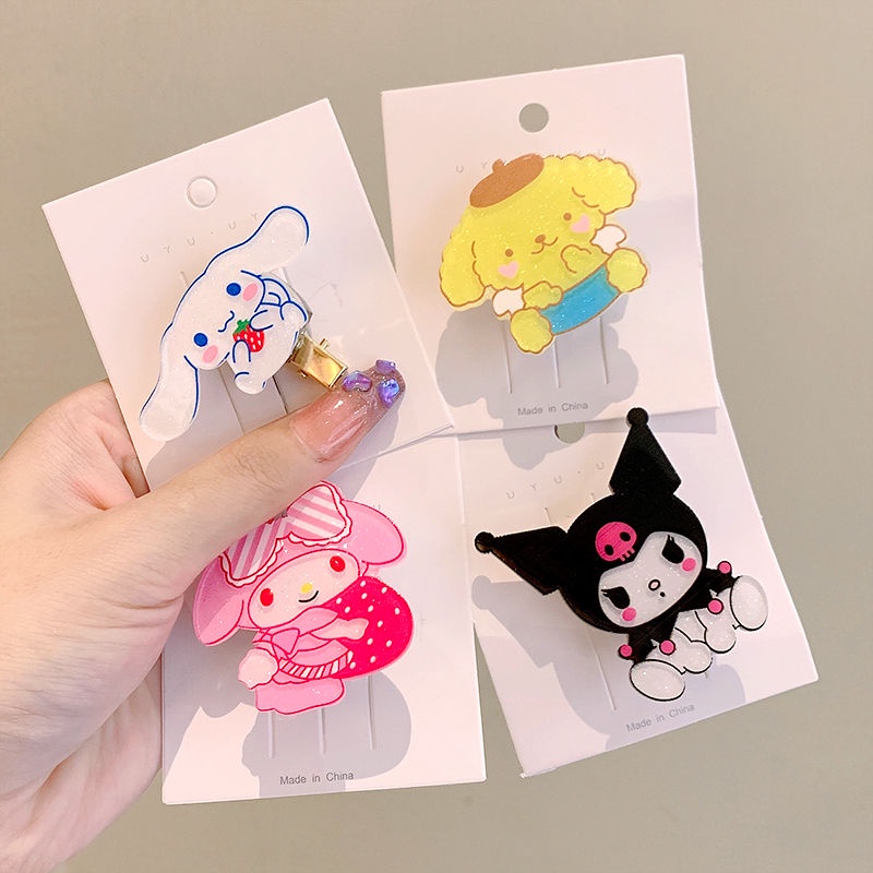 Kẹp Tóc Hình Hoạt Hình Màu Dạ Quang Phong Cách Hàn Quốc Xinh Xắn